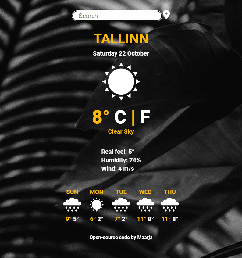 Weather app project